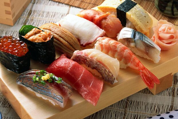 sushi para a dieta xaponesa